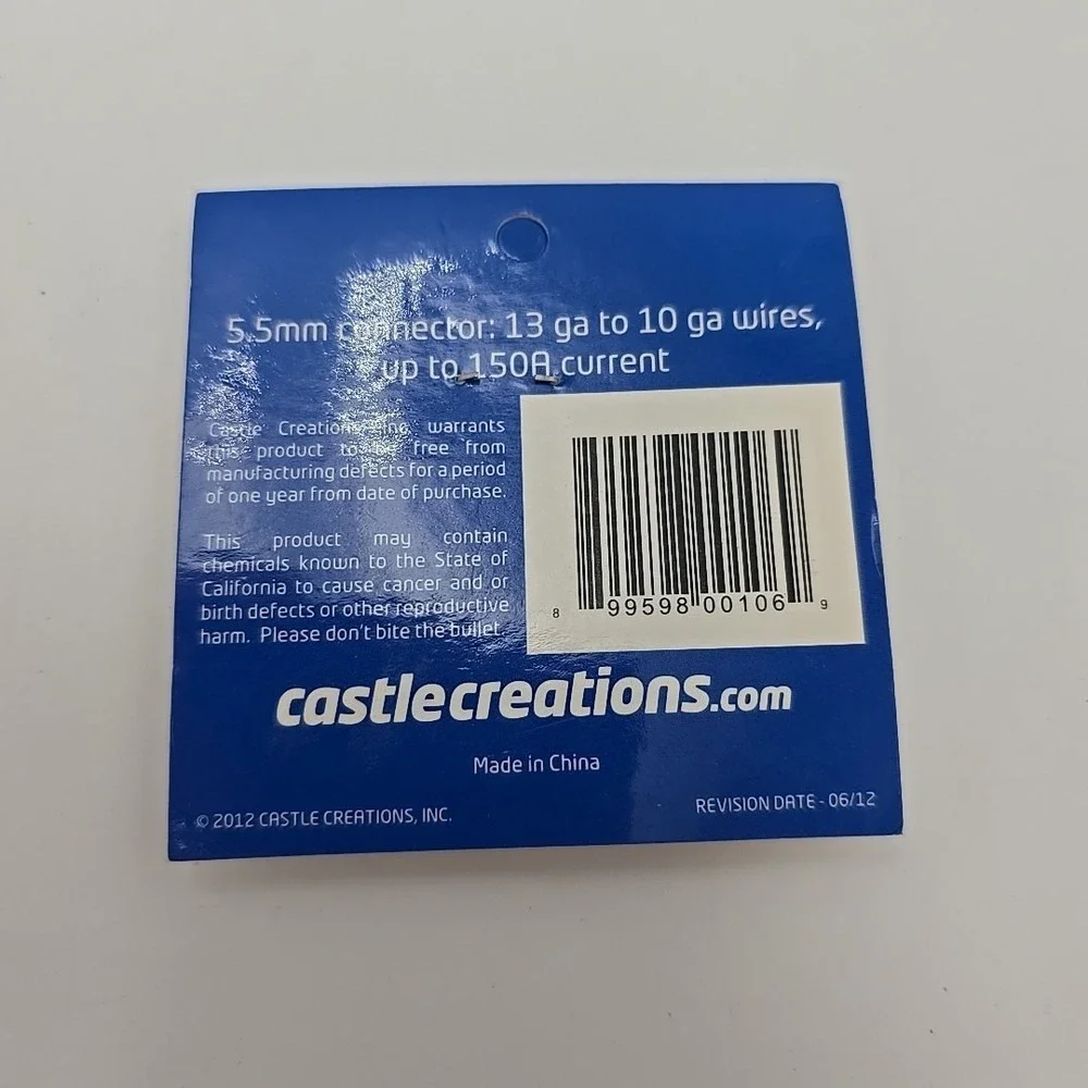 Castle Creations CC Bullet High Current 5.5mm Connectors (3‎ sets) CCBUL553